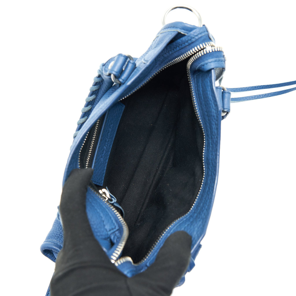 balenciaga Mini City Bag Blue SHW