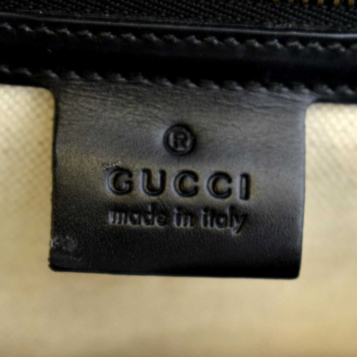 GUCCI Knight Malaga Kid Heart Medium Leather Crossbody Bag Black 431777