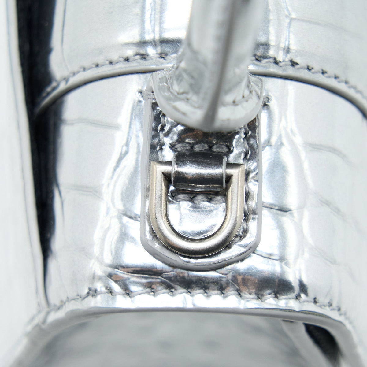 balenciaga Hourglass XS Embossed Calfskin Silver SHW