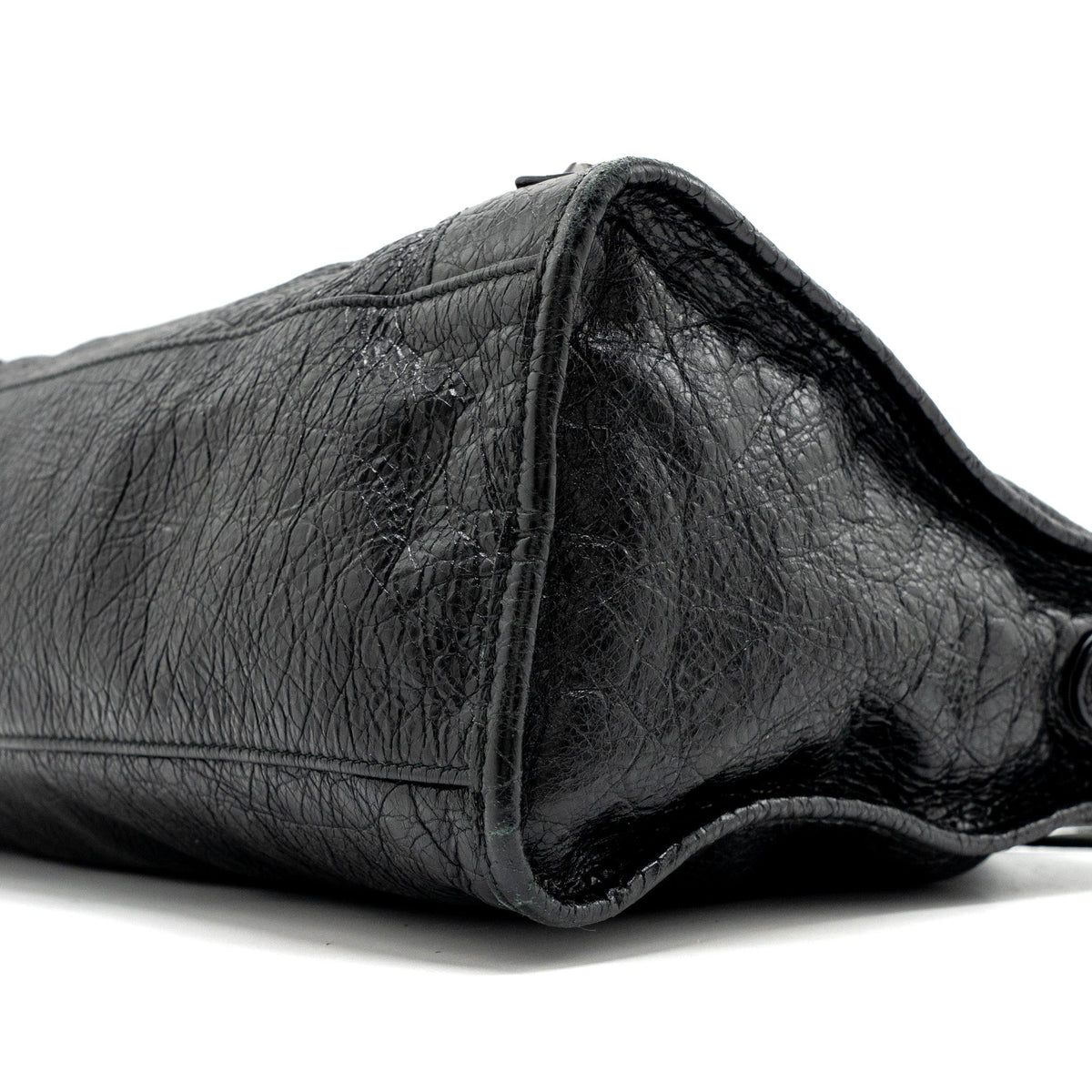 balenciaga City Bag Calfskin Black Ruthenium Hardware