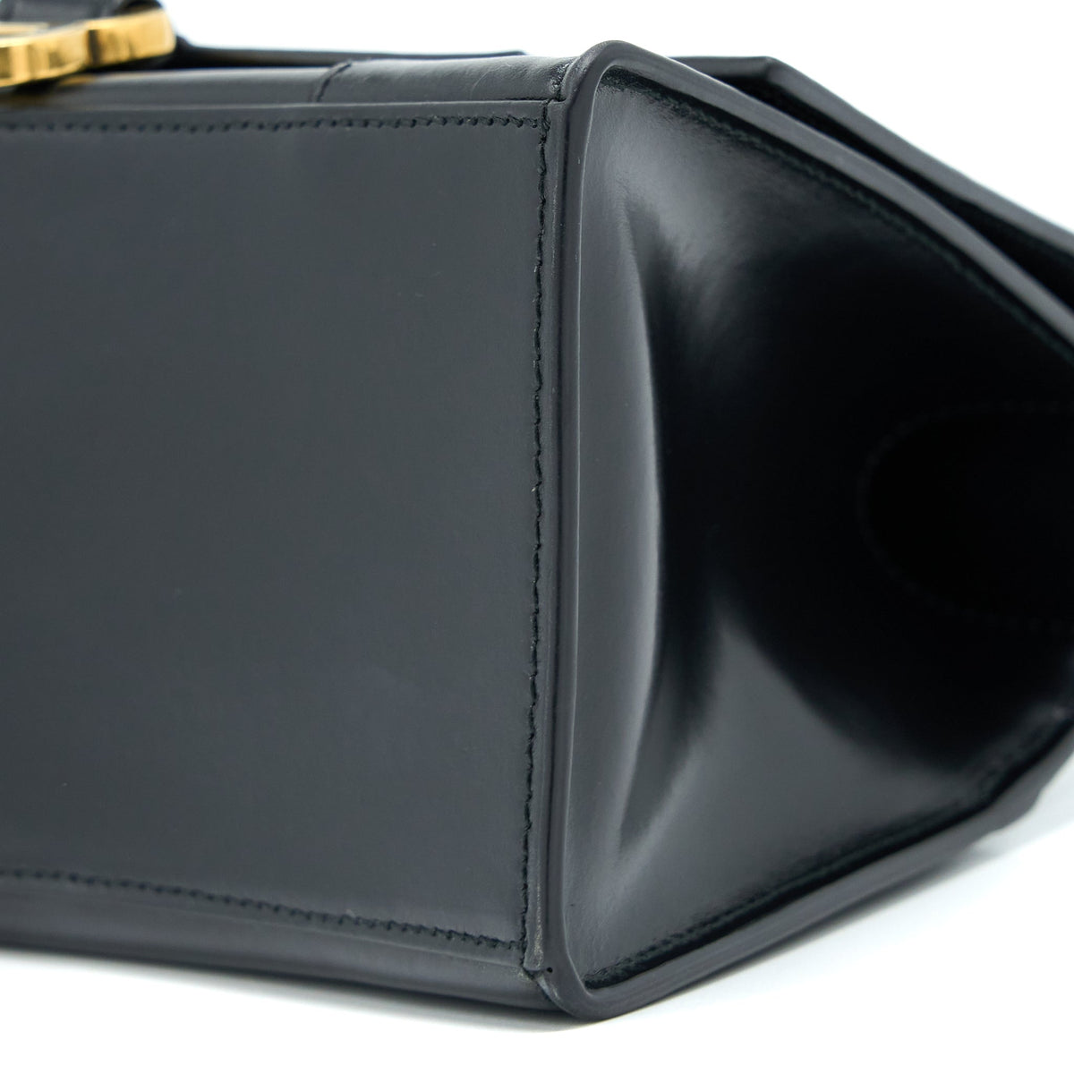 balenciaga Hourglass Small Handbag Box Calfskin Black GHW