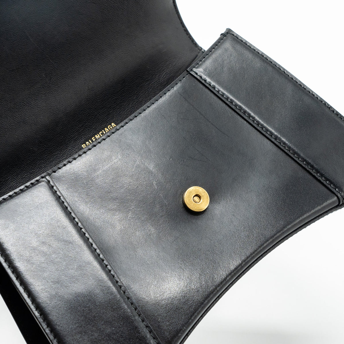 balenciaga small Hourglass bag calfskin black GHW