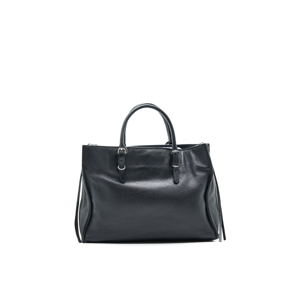 balenciaga PAPIER A4 CLASSIC STUDS BAG LEATHER BLACK