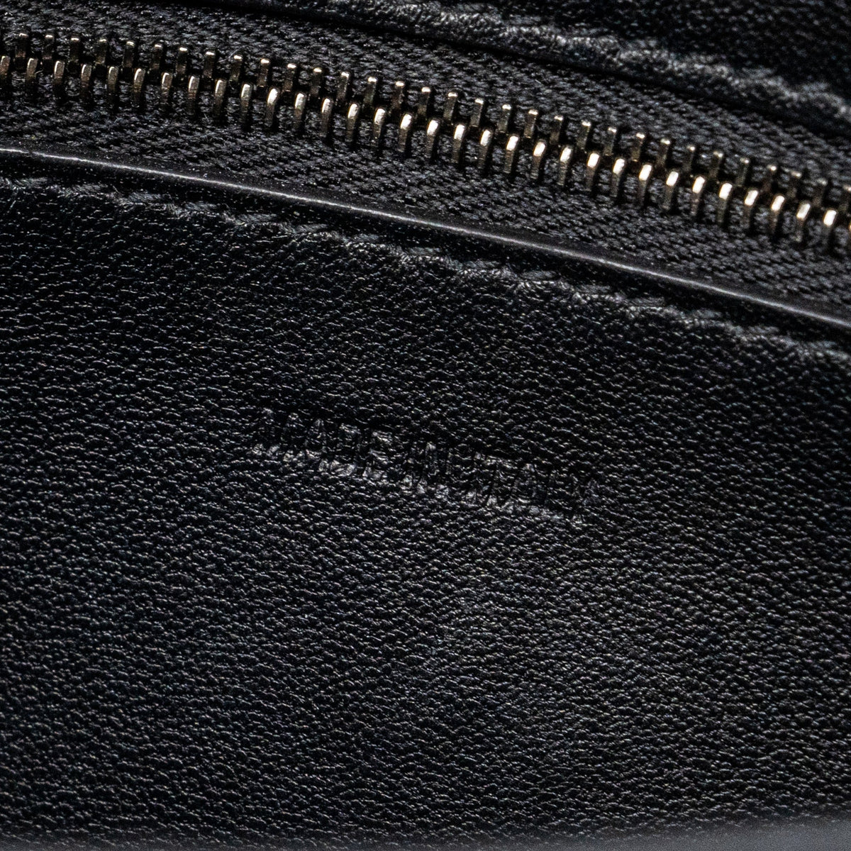balenciaga Downtown Small Shoudler Bag Crocodile Embossed Black with Black Hardware