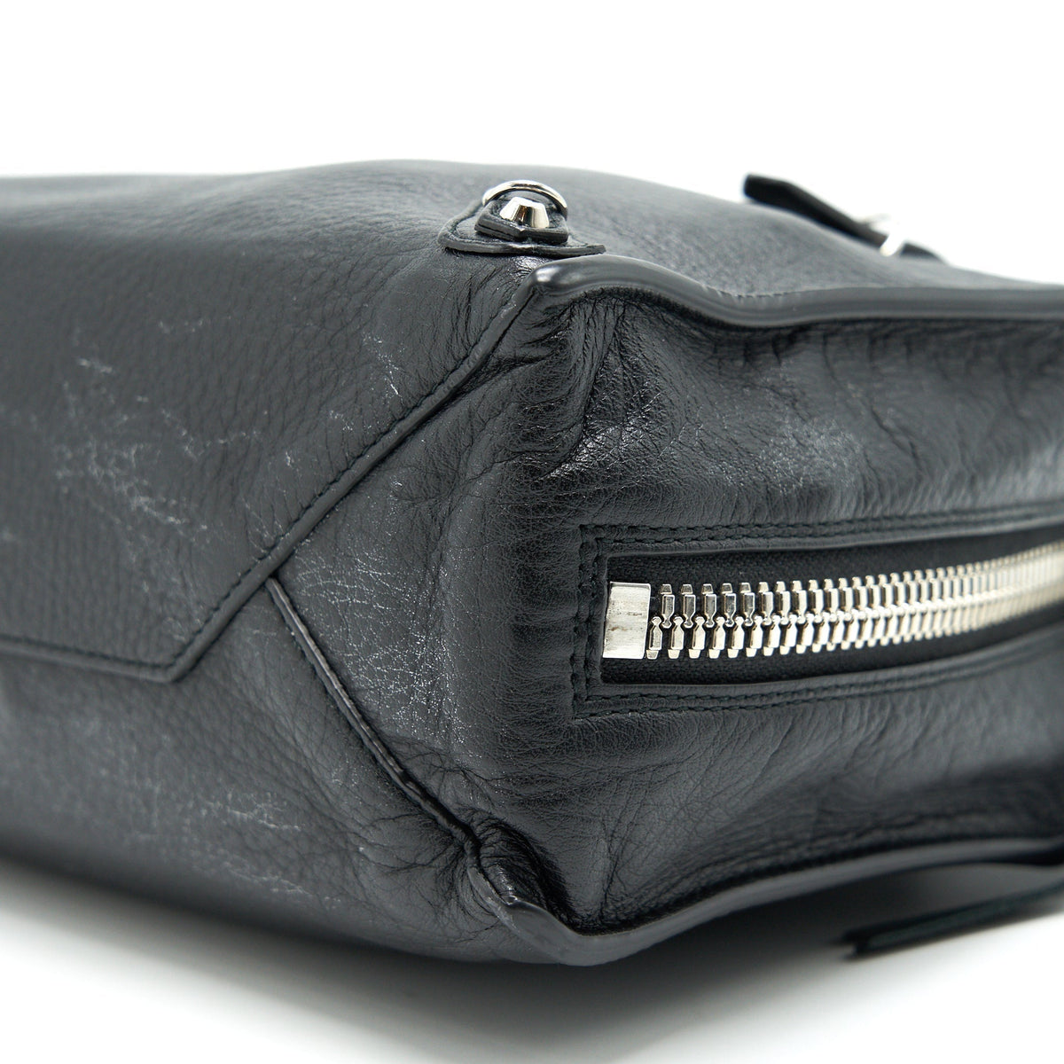 balenciaga Papier Mini A4 Classic Studs Bag Leather Mini Black