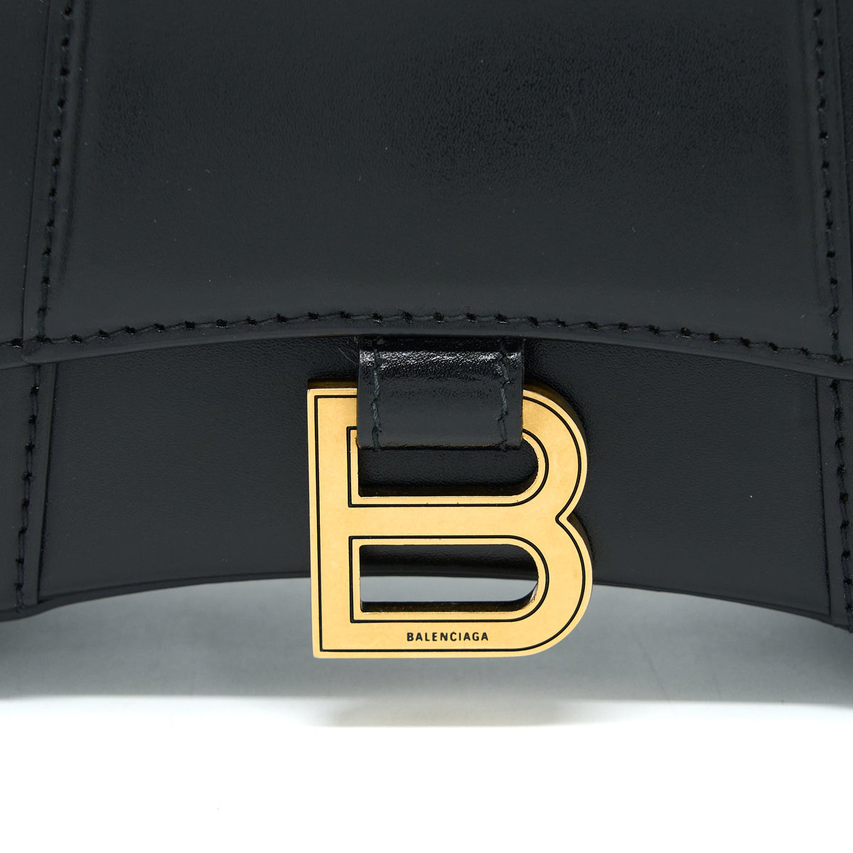 balenciaga Hourglass XS Calfskin Black GHW