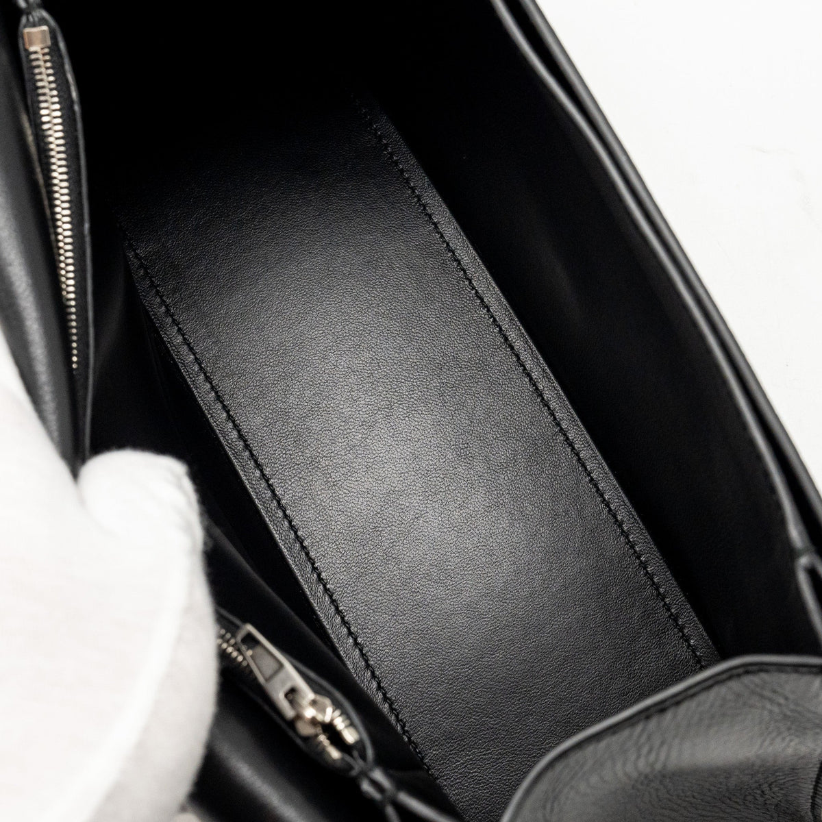balenciaga Medium Crush Shoulder Bag Calfskin Leather Black SHW