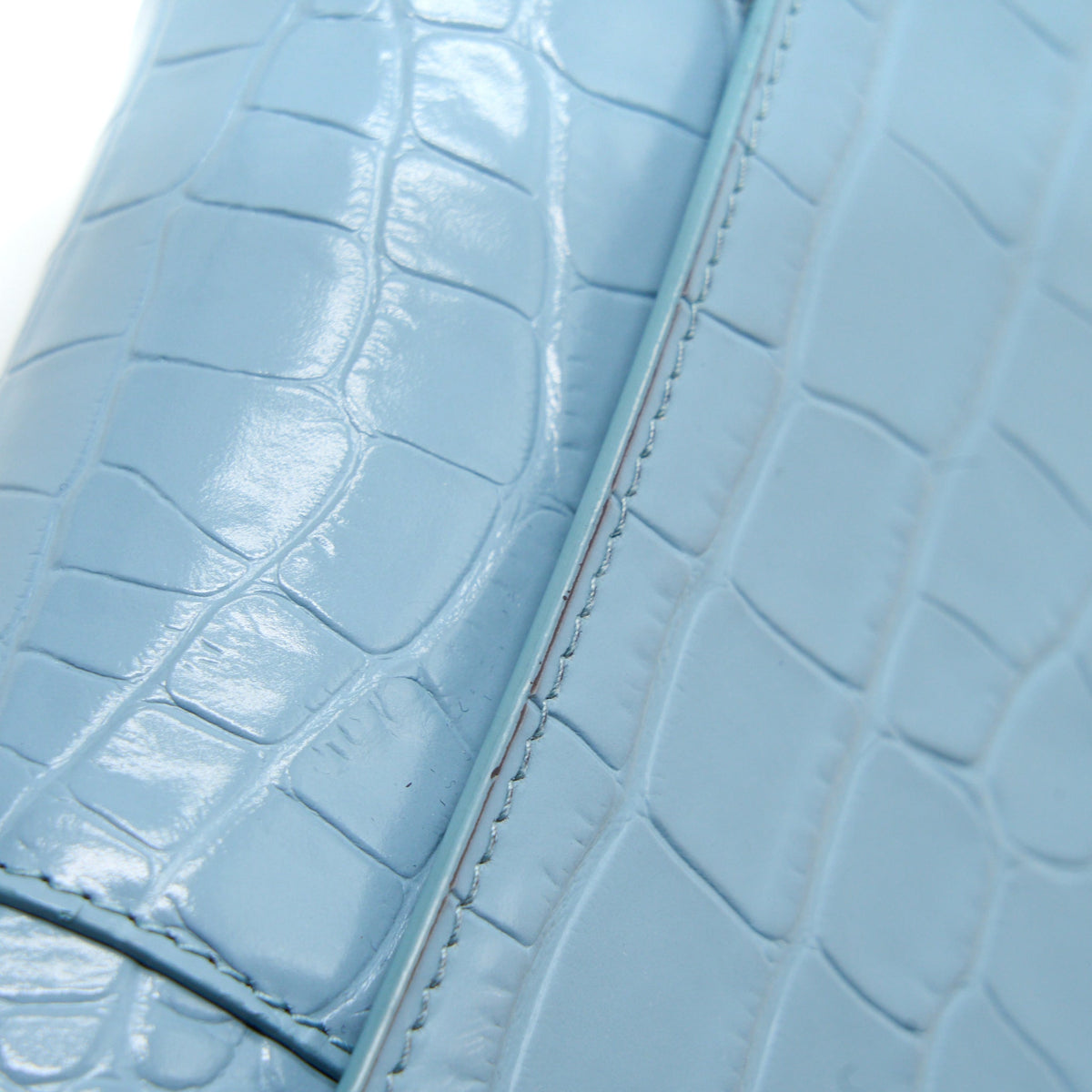 balenciaga Hourglass XS Cro-Embossed Calfskin Light Blue SHW