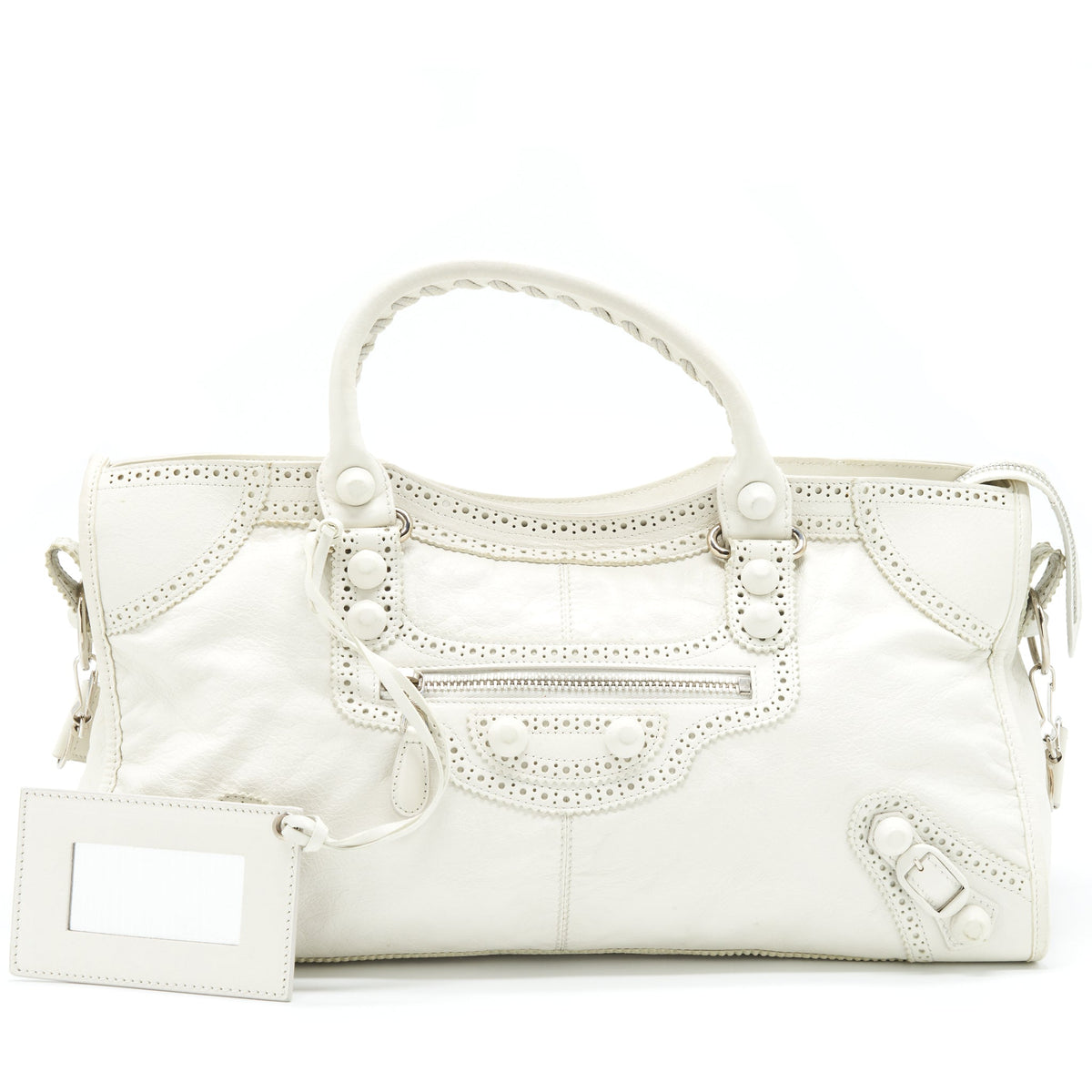 balenciaga Giant City Bag White SHW