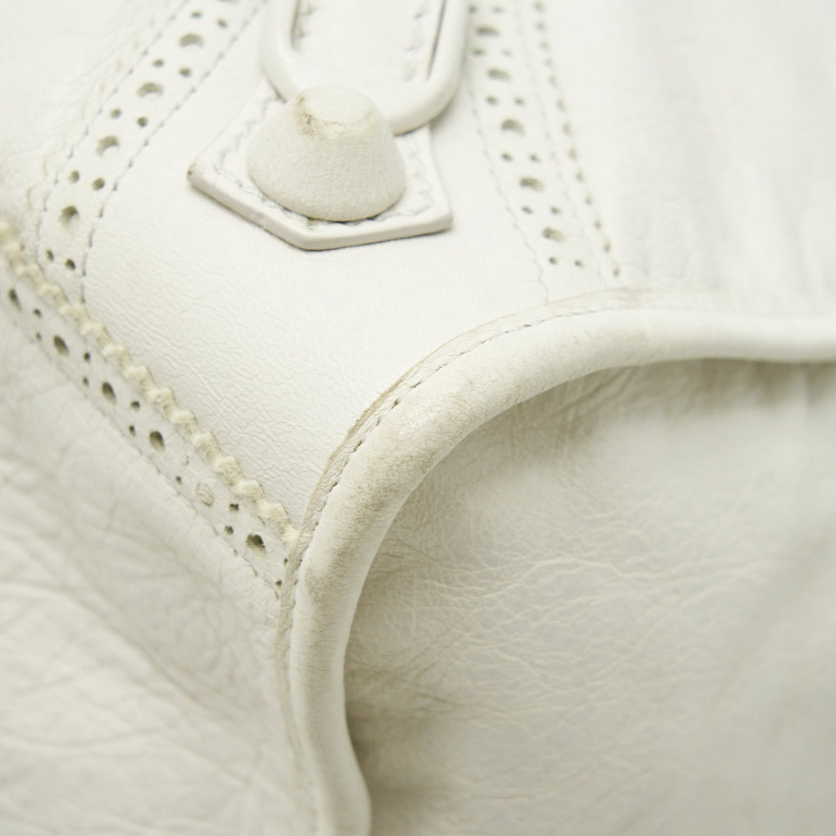 balenciaga Giant City Bag White SHW