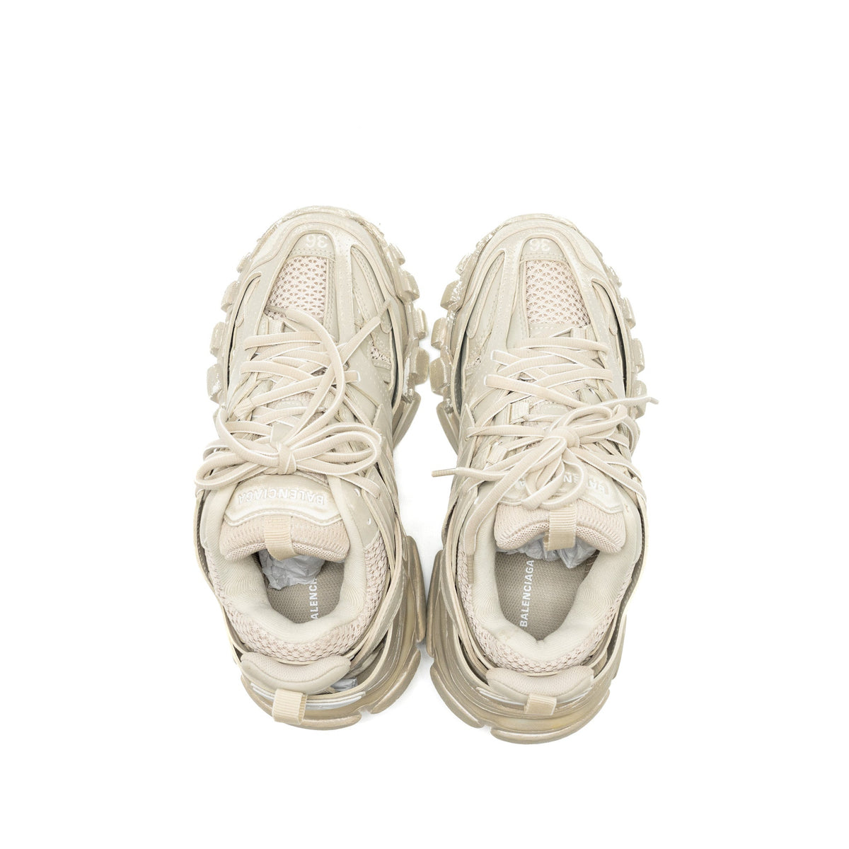 balenciaga Size 36 Track Sneakers Mesh/Nylon Beige/Multicolour