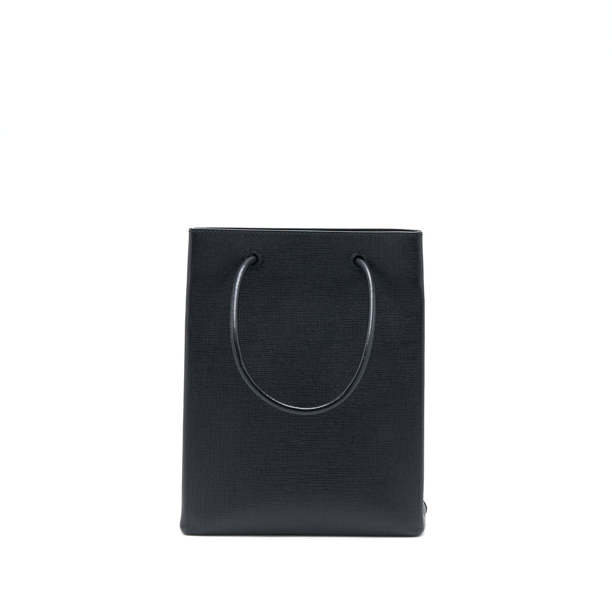 balenciaga Top Handle Shopping Tote Bag Calfskin Black SHW