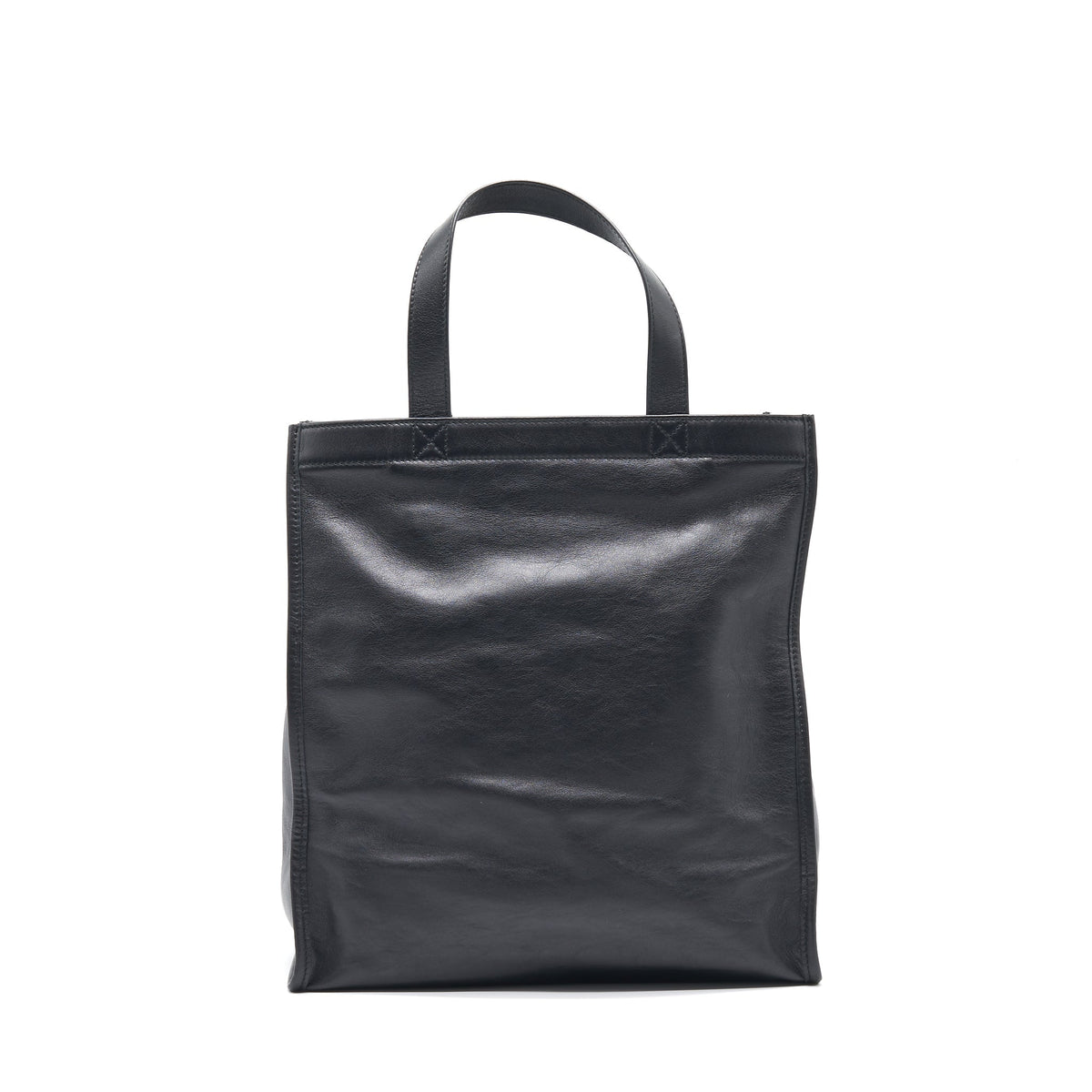 balenciaga Kitten Print Leather Tote Bag