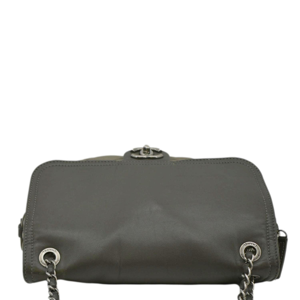 Chanel In The Mix Flap Quilted Leather Shoulder Bag Grey