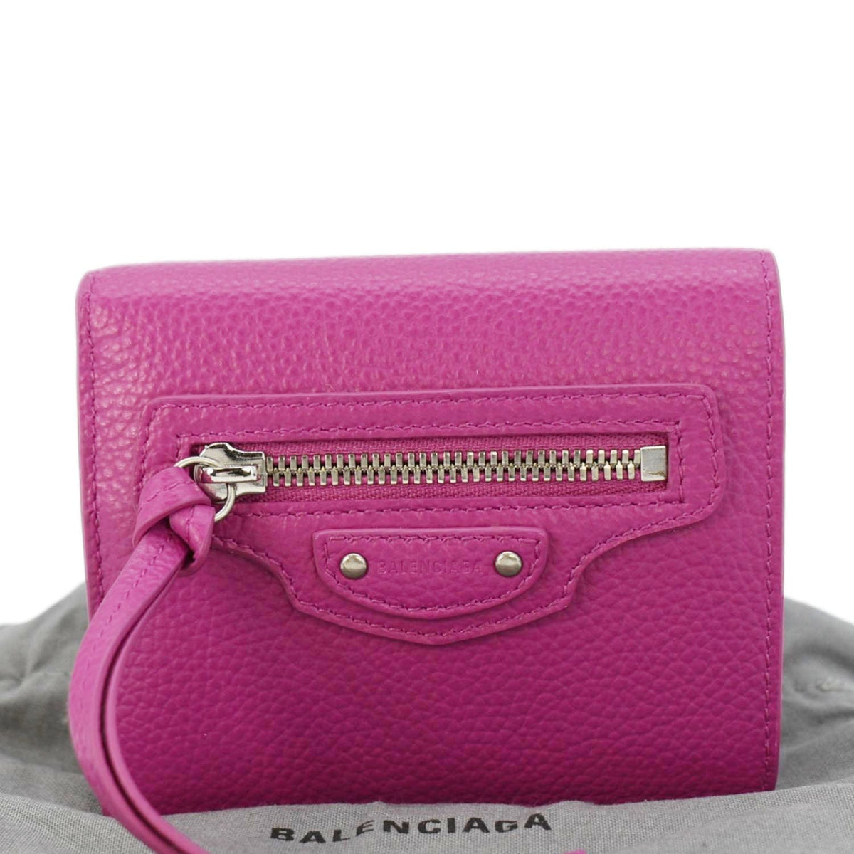 balenciaga Neo Classic Mini Leather Wallet Pink