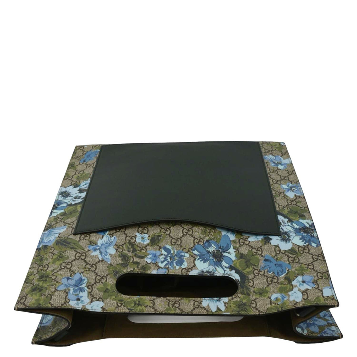 GUCCI GG Print Floral Supreme Tote Bag Blue 419582