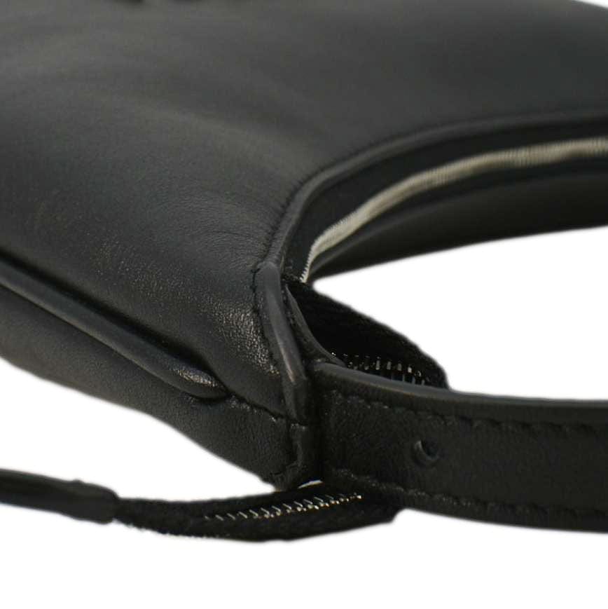 balenciaga Mary Kate Leather Shoulder Bag Black