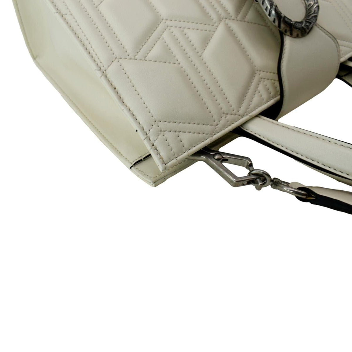GUCCI Medium Dionysus Leather Tote Bag Ivory 444073