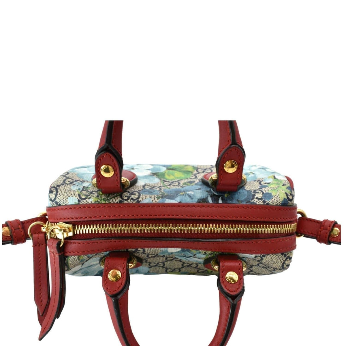 GUCCI Floral Blooms Small GG Supreme Monogram Boston Bag Beige 546314