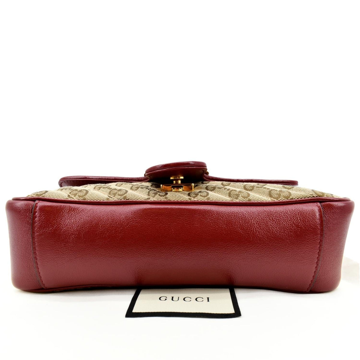 GUCCI GG Marmont Small Matelasse Canvas Shoulder Bag Red 443497