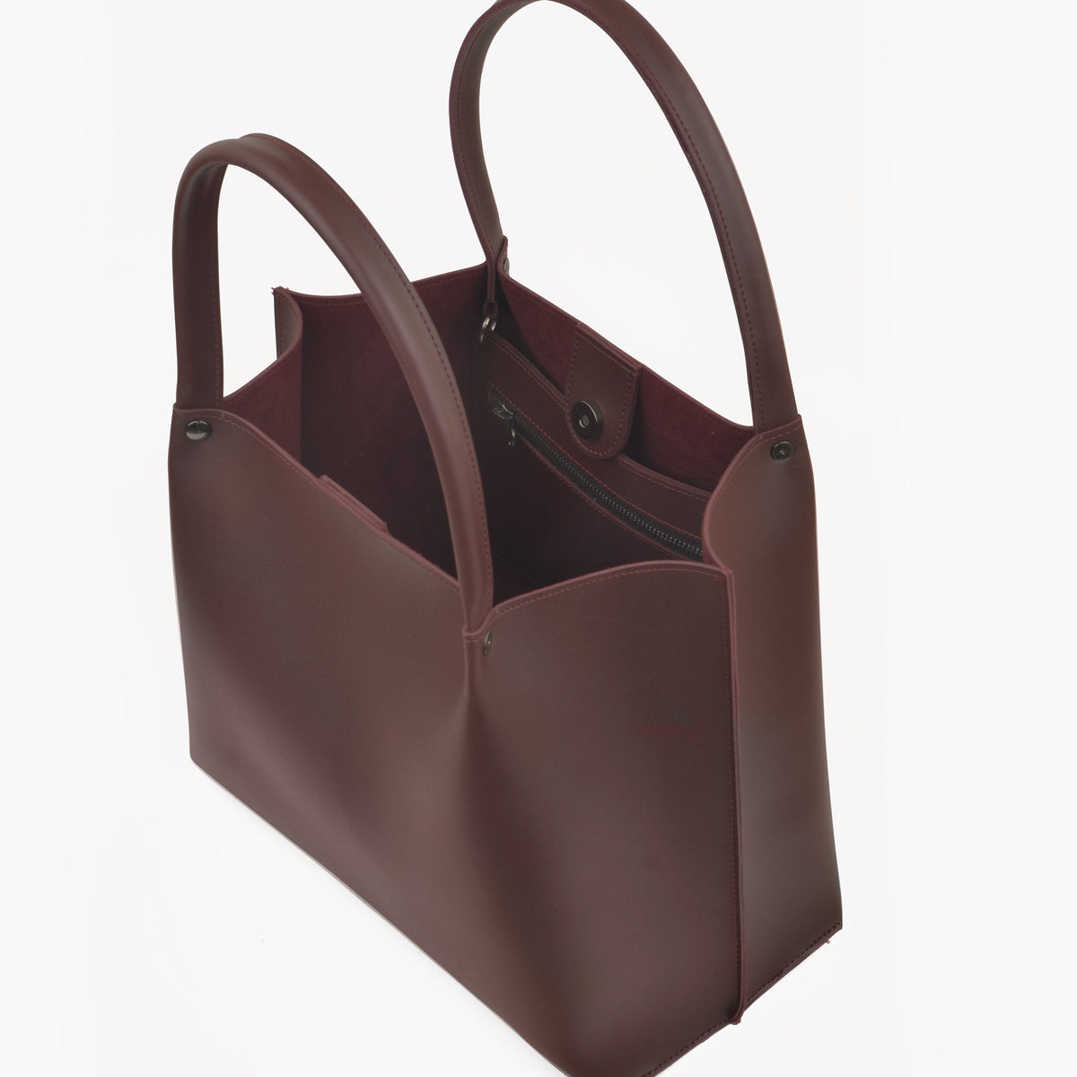 Burgundy tote bag