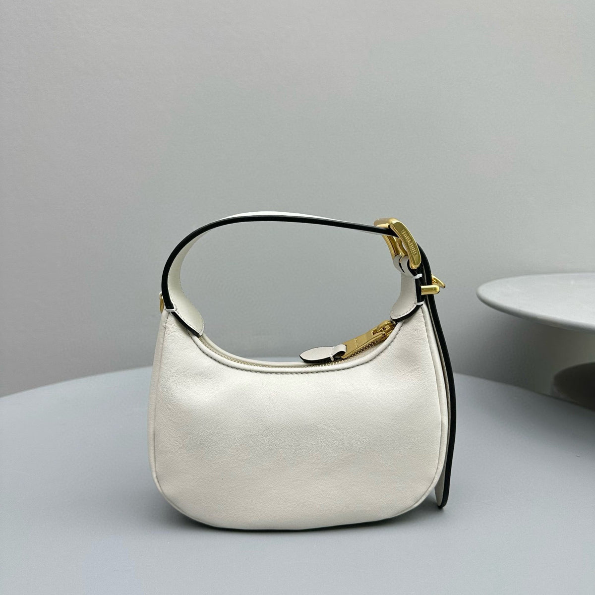 MIU M LEATHER HOBO BAG