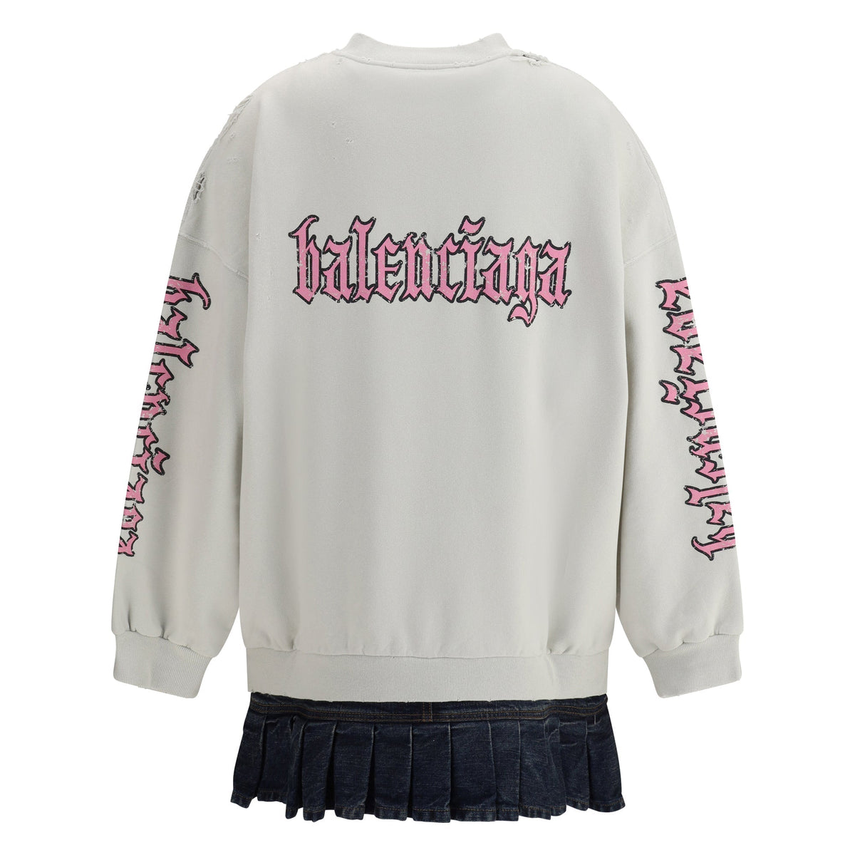 Balenciaga Women Sweatshirt Dress With Logo