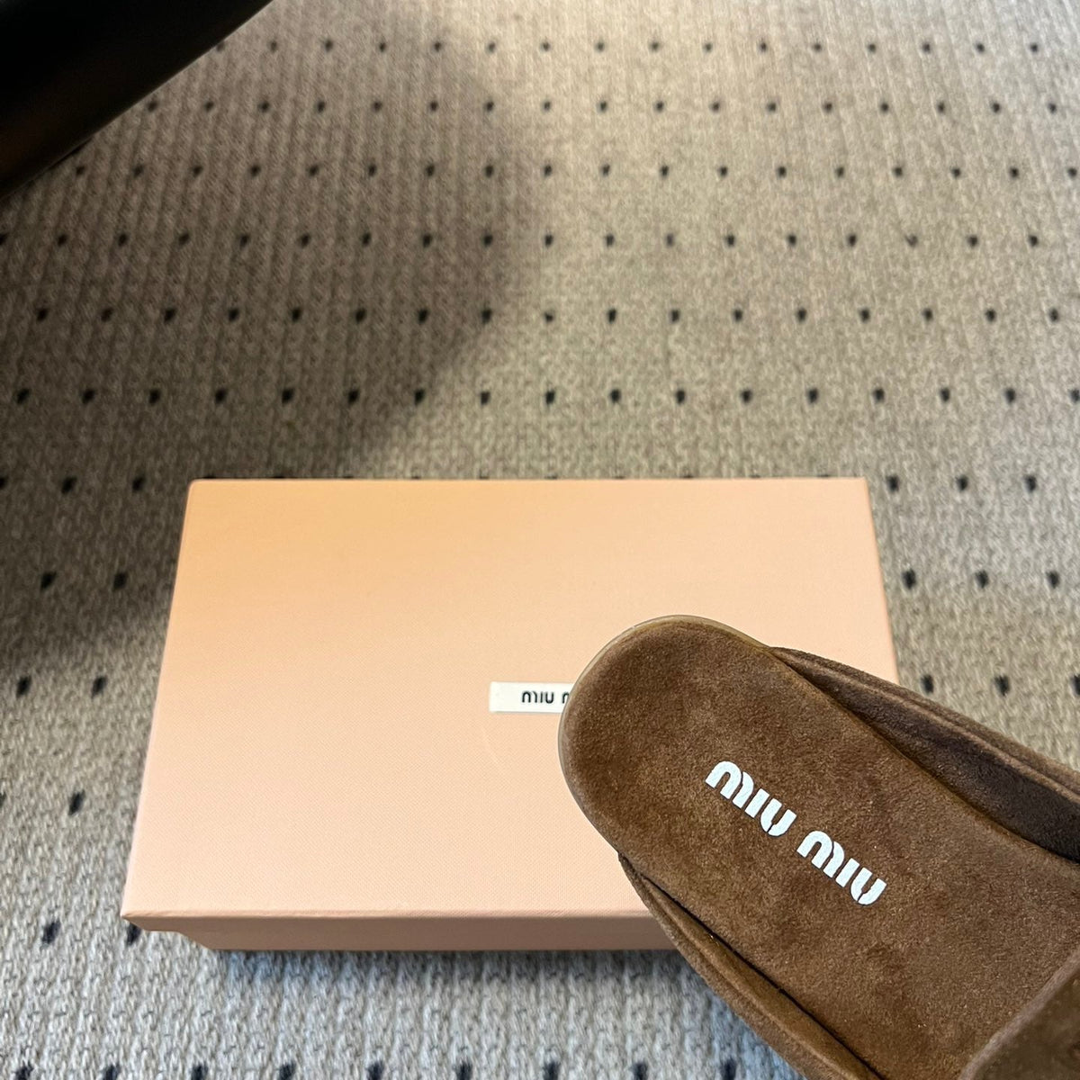 MIU M SUEDE MULES