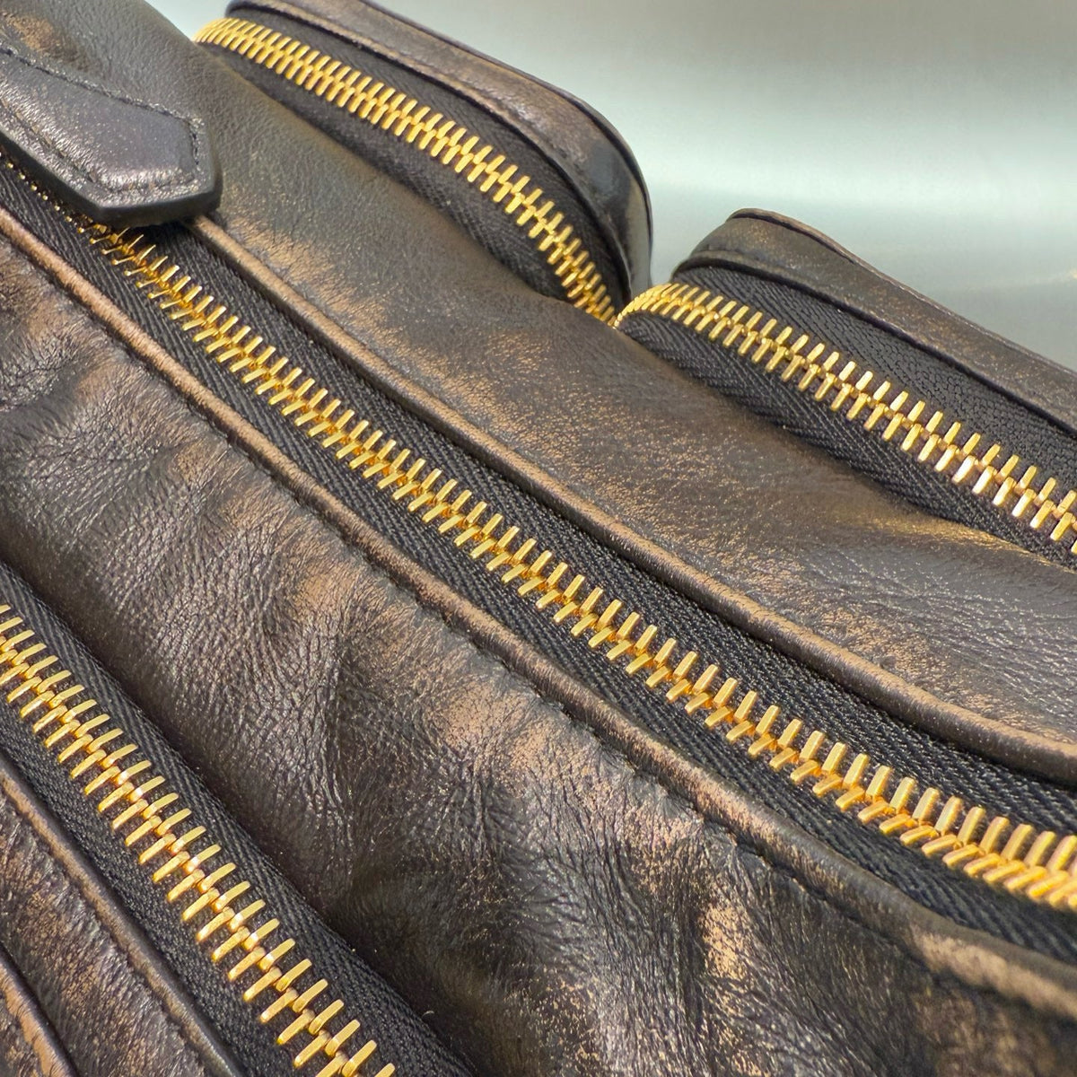 MIU M POCKET NAPPA LEATHER BAG