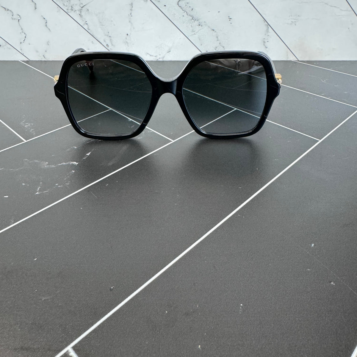 Gucci Black & Gold GG Sunglasses