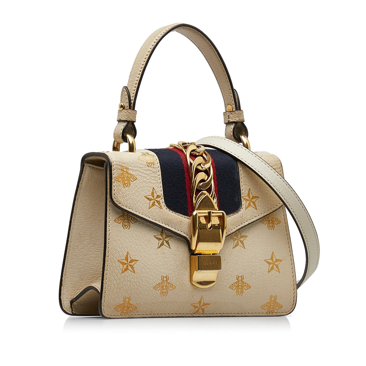 GUCCI Mini Sylvie Bee Star Top Handle Bag