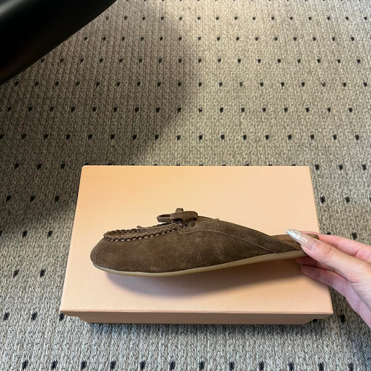 MIU M SUEDE MULES