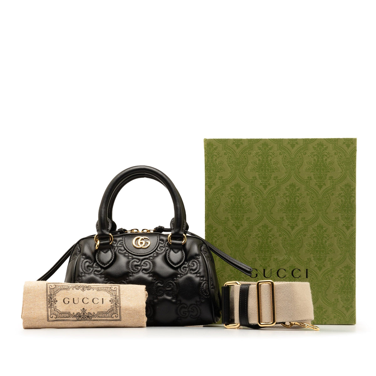 GUCCI Mini GG Matelasse Marmont Satchel