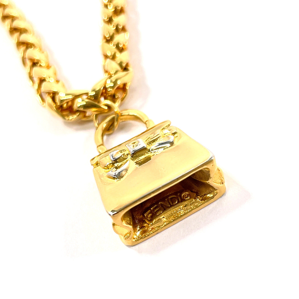Top quality Fendi Gold Bag Charm Necklace