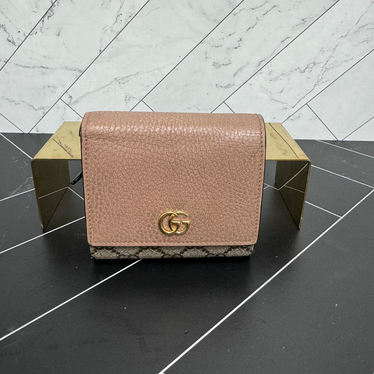Gucci Beige Marmont Compact Wallet