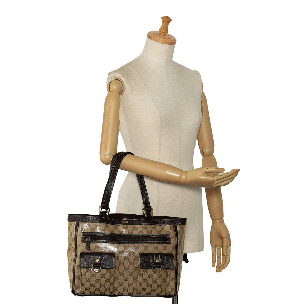 GUCCI GG Canvas Abbey Pocket Tote Tote Bag