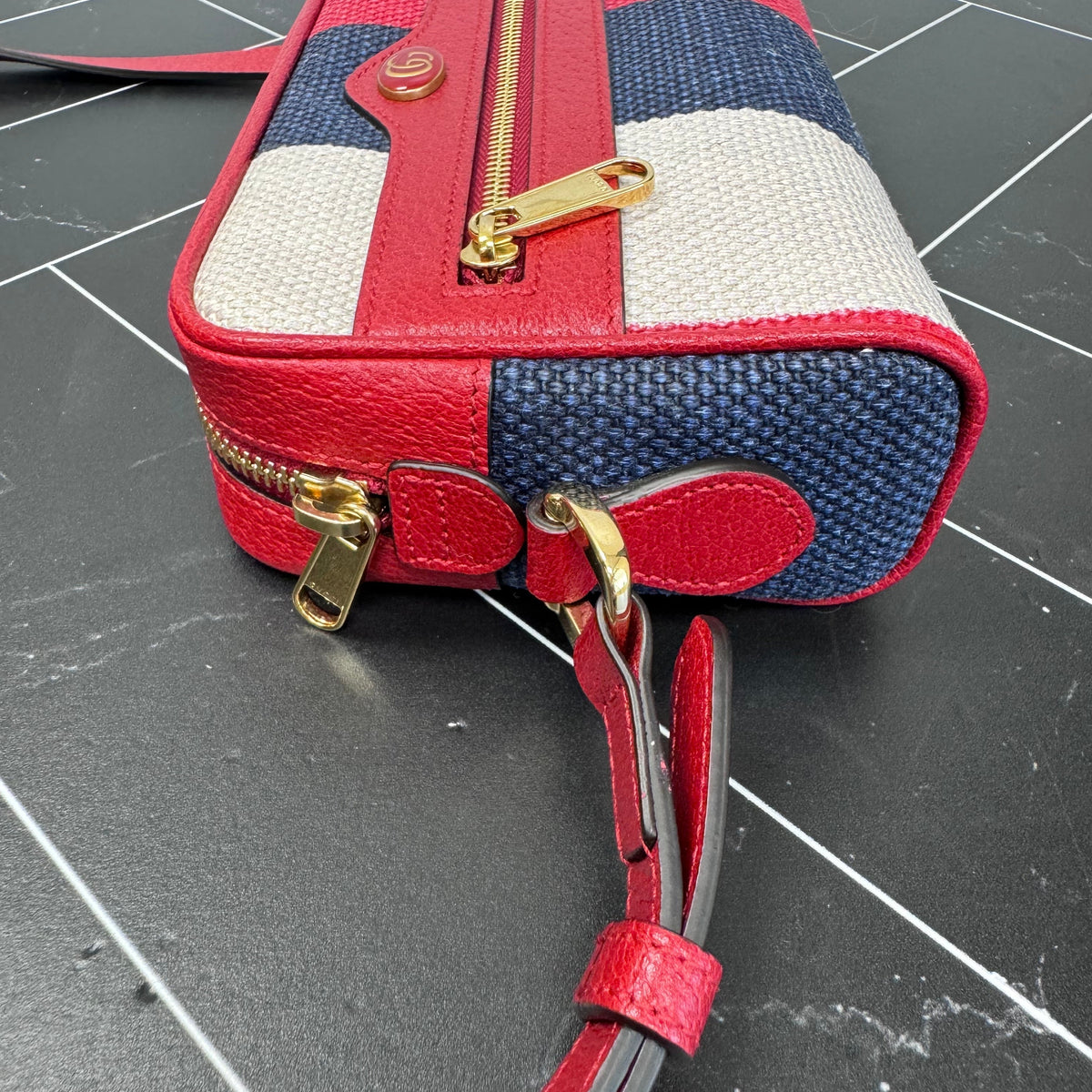 LIKE NEW Gucci Mini Baiadera Canvas Crossbody Bag