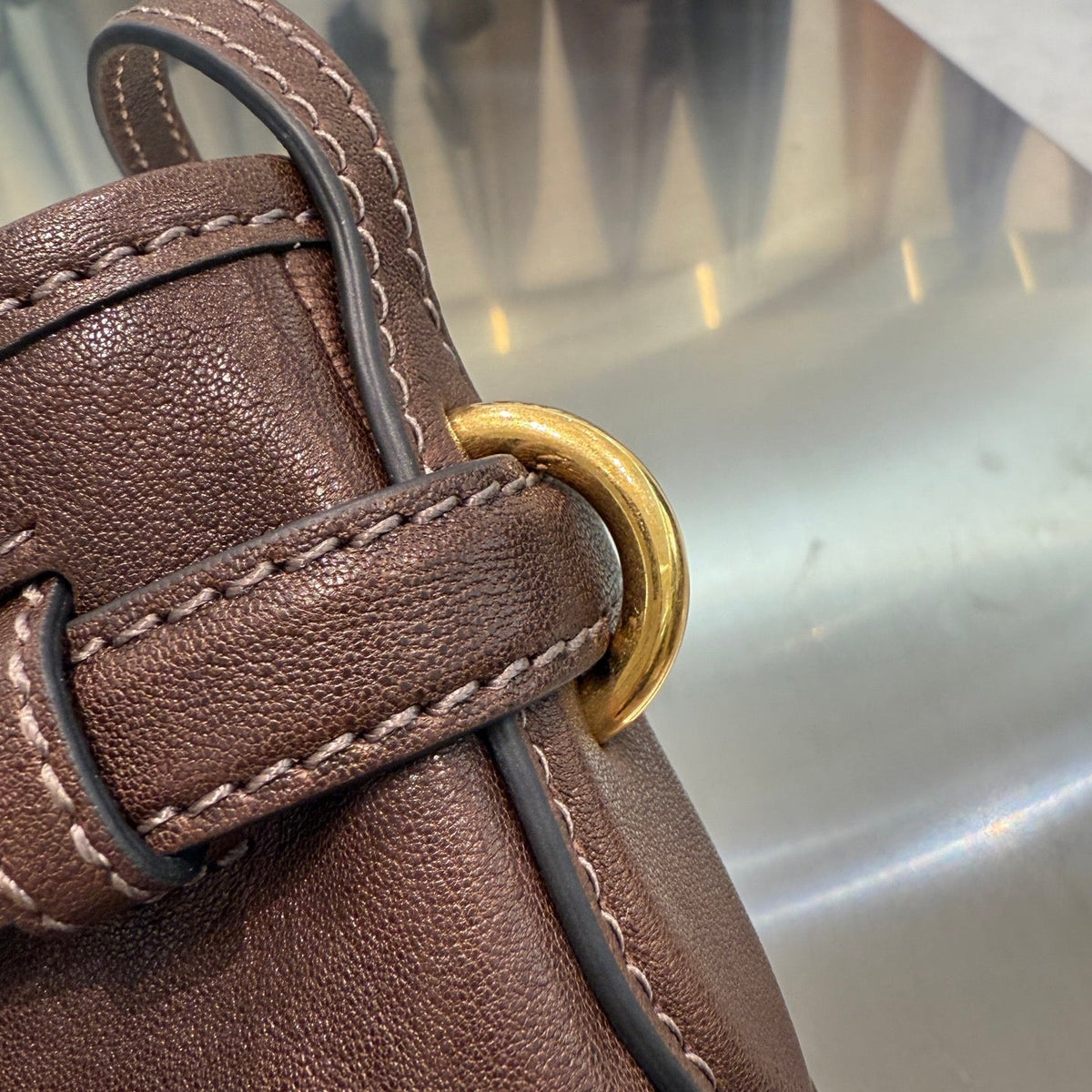 MIU M NAPPA LEATHER POUCH