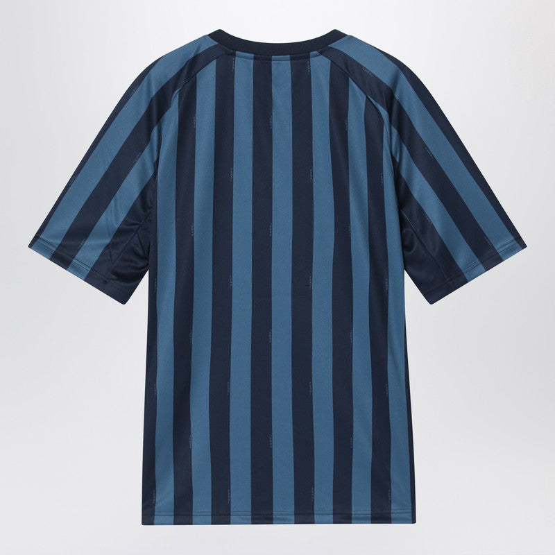 Fendi T-Shirt In Blue Striped Pequin Fabric. Men