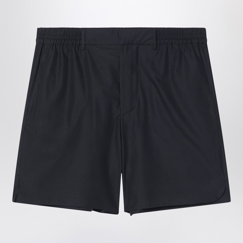 Fendi Black Cotton Bermuda Shorts Men