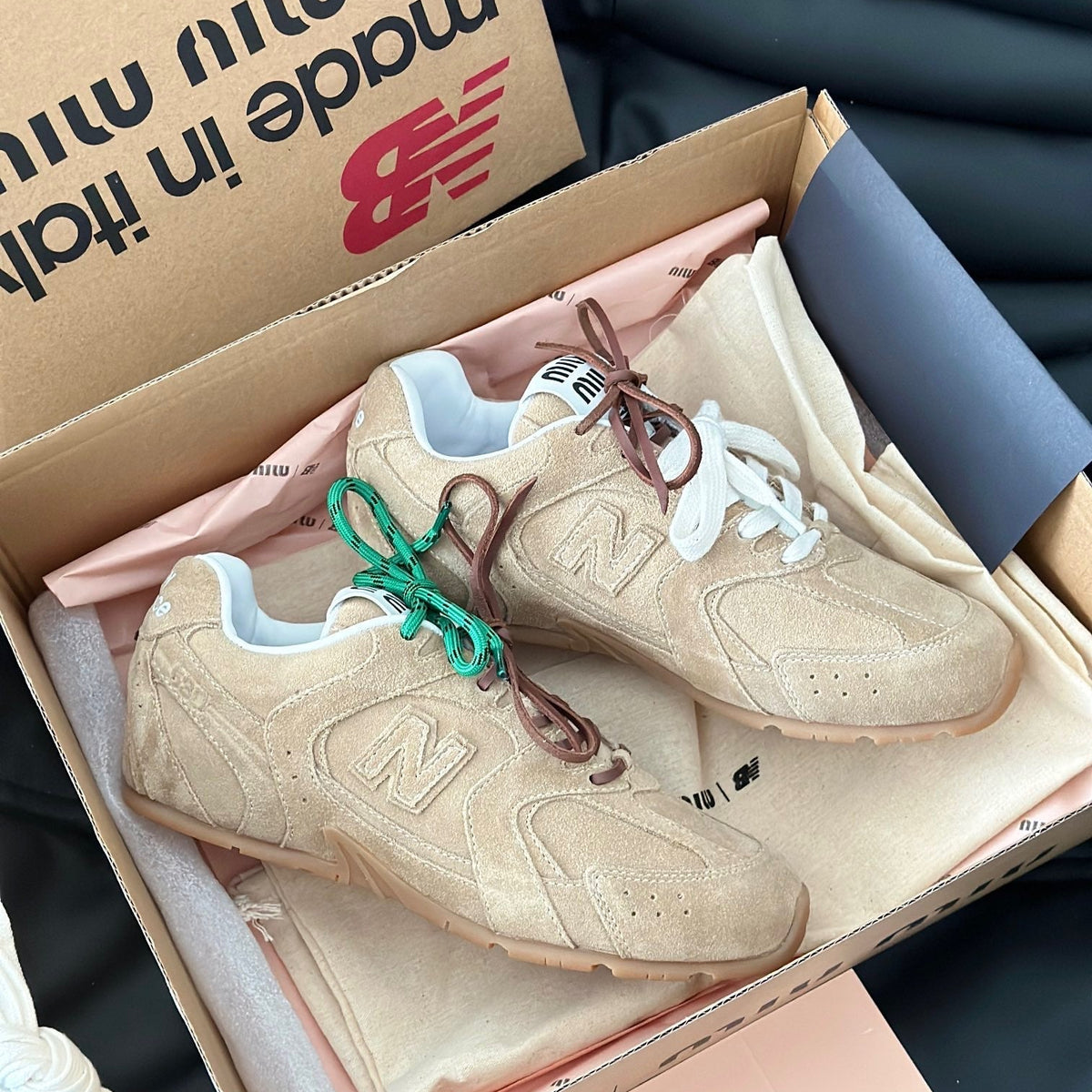 MIU M x NEW BALANCE TRAINERS