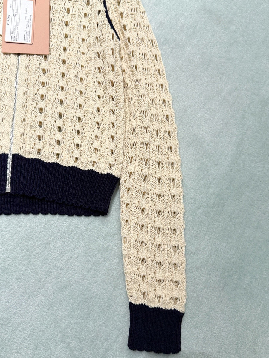 MIU M ZIP CARDIGAN