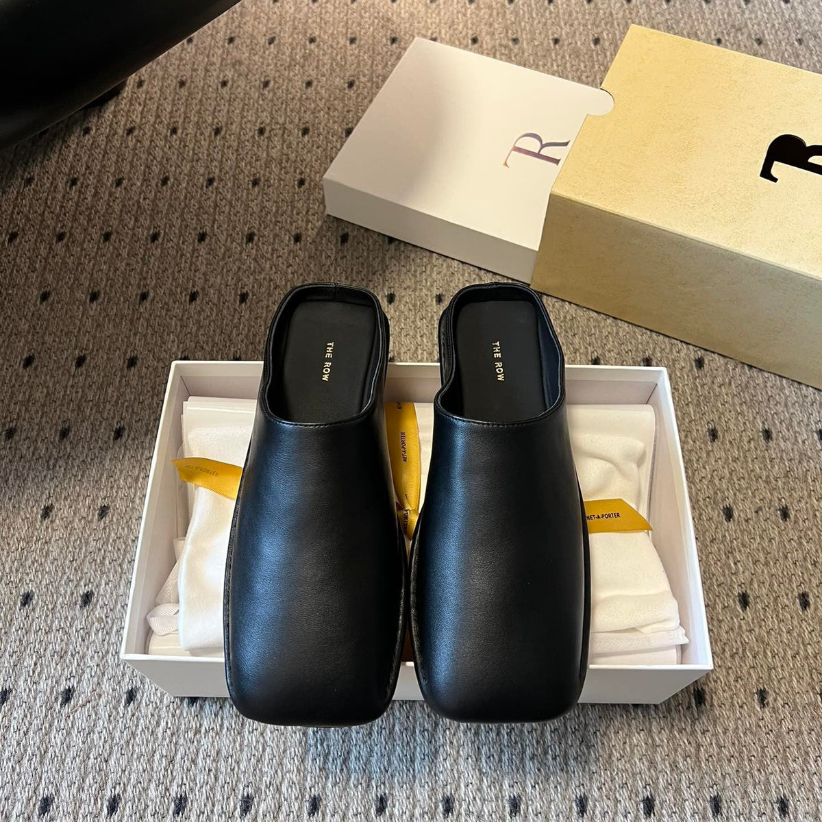 THE ROW LEATHER MULES