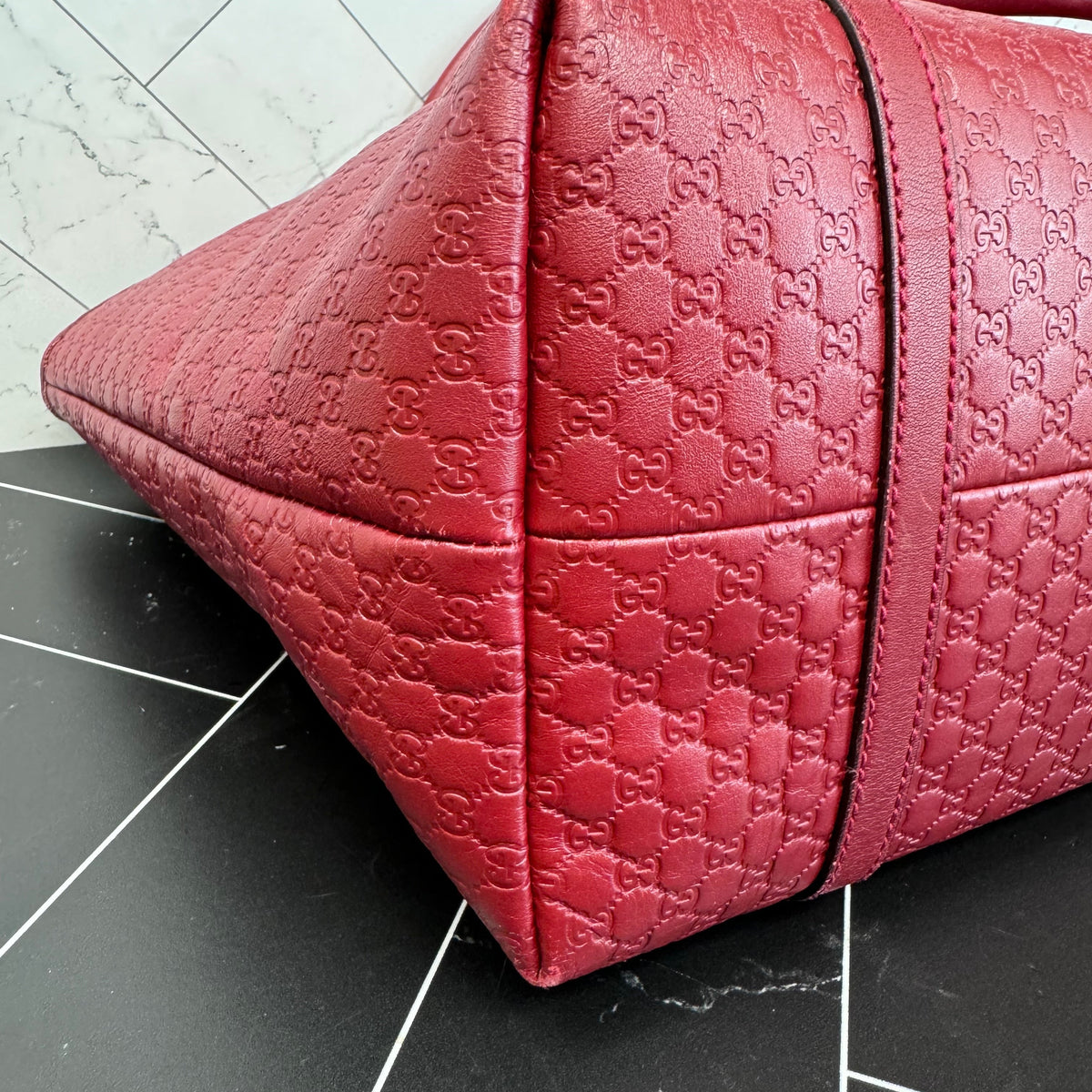 Gucci Red Microguccissima Leather Joy Tote Bag