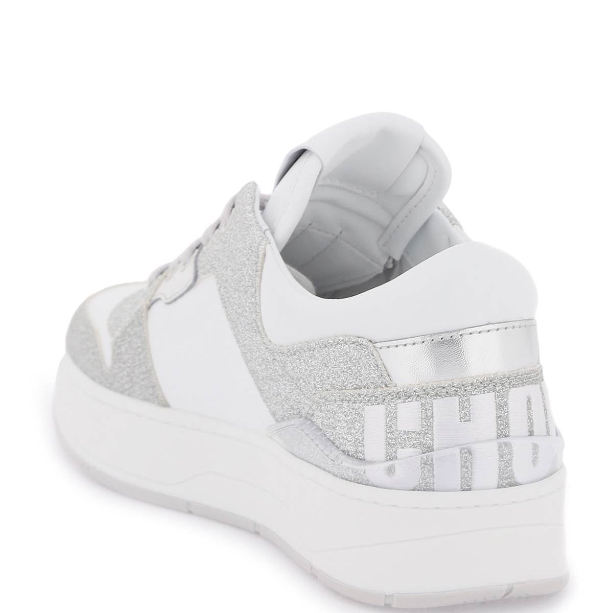 'FLORENT' GLITTERED SNEAKERS WITH LETTERING LOGO