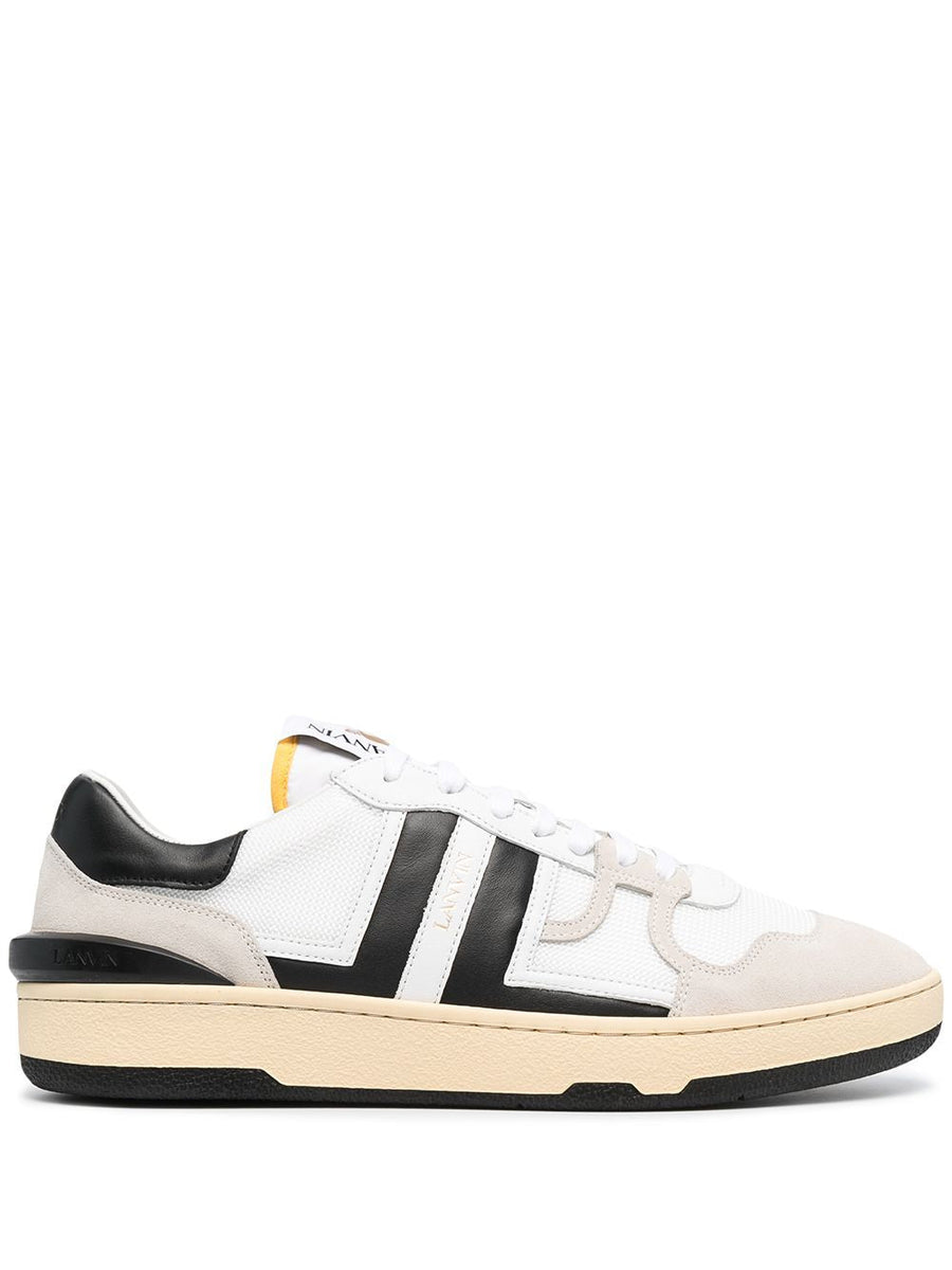 MESH AND LEATHER CLAY SNEAKERS WITH