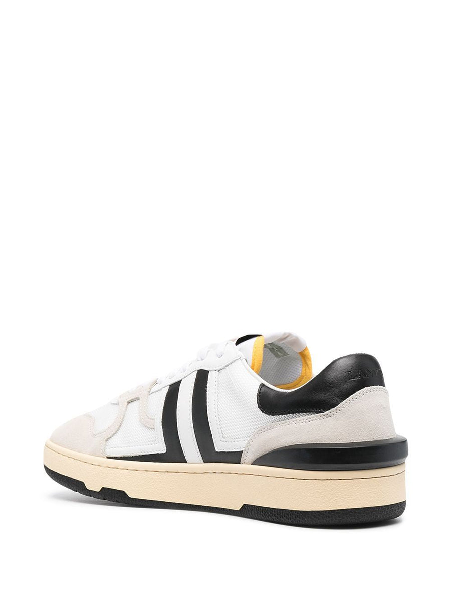 MESH AND LEATHER CLAY SNEAKERS WITH