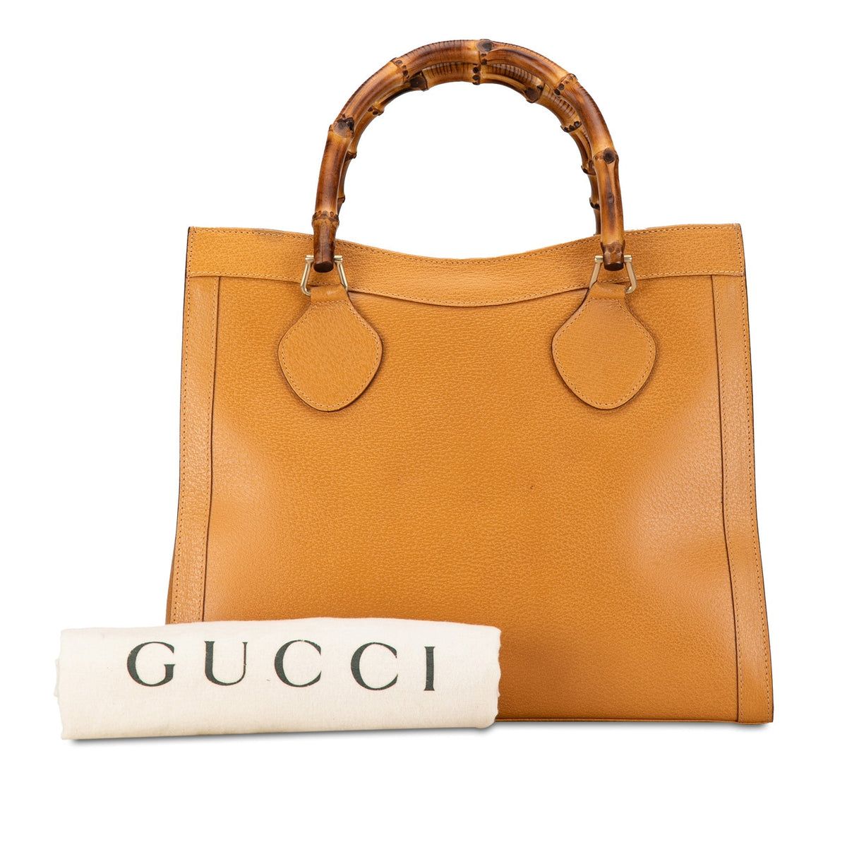 GUCCI Medium Leather Bamboo Diana Tote Tote Bag