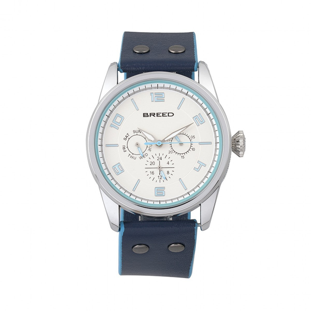 Breed Rio Leather-Band Watch w/Day/Date