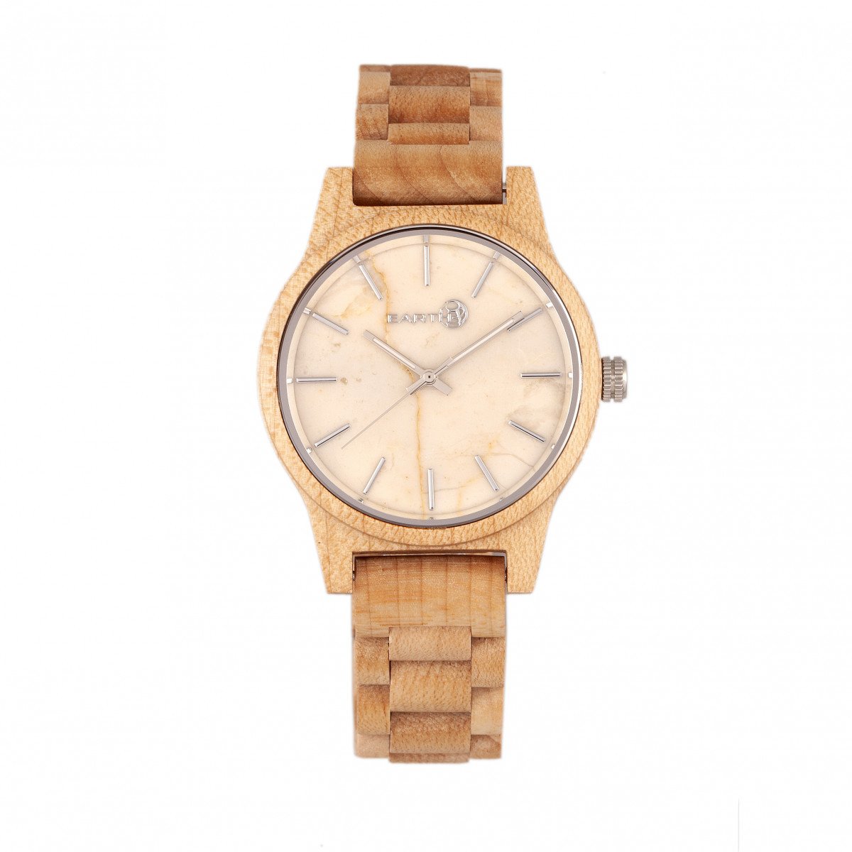 Earth Wood Tuckahoe Marble-Dial Bracelet Watch